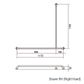 HS Shower Rail WT 1170x1100mm - RH