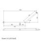 CF Toilet Rail SS 870x700mm - LH