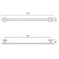 400 Series Single Towel Rail 600mm