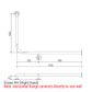 CF Toilet Rail PS 1030x600mm - RH