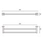 500 Series Double Towel Rail 600mm