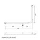 HS Toilet Rail WT 960x600mm - LH