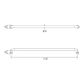 HS Straight Rail SS 1100mm