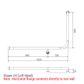 HS Toilet Rail SS 1030x600mm - LH