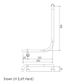 HS Toilet Rail SS 400x600mm - LH