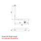 HS Toilet Rail PS 450x450mm - RH (Ambulant)