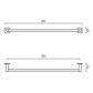 500 Series Single Towel Rail 600mm