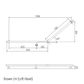 Linear Toilet Rail PS 870x700mm - LH