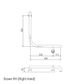 Linear Toilet Rail PS 450x450mm - RH