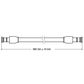 900mm Antimicrobial Shower Hose - White