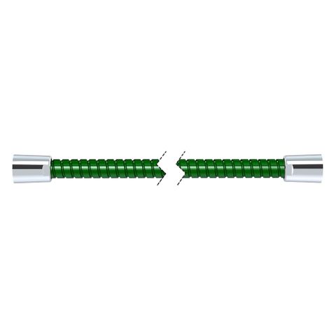 1500mm Softflex Spiral PVC Hose - Green/Chrome
