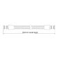 2000mm Softflex Spiral PVC Hose - Ivory/Chrome