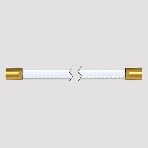 1500mm Softflex Spiral PVC Hose - White/Gold