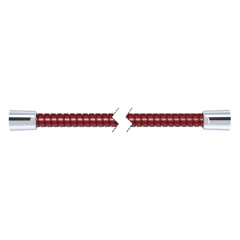 1500mm Softflex Spiral PVC Hose - Burgundy/Chrome