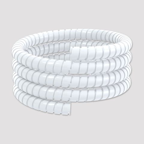 25m Reinforced Softflex Spiral PVC Hose - White