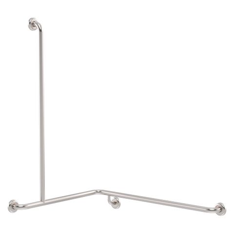 CF Cnr Shower Rail SS 760x1000x1100mm - LH