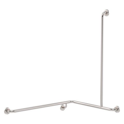 CF Cnr Shower Rail SS 760x1000x1100mm - RH