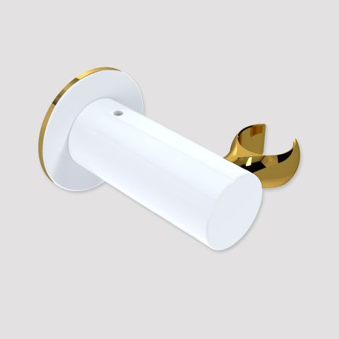 Wall Mount Handset Bracket - White/Gold