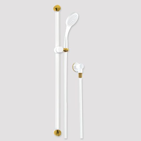 Streamjet Crystal Rail Shower - White/Gold