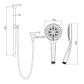 Streamjet Turbo Crystal Rail Shower - Chrome