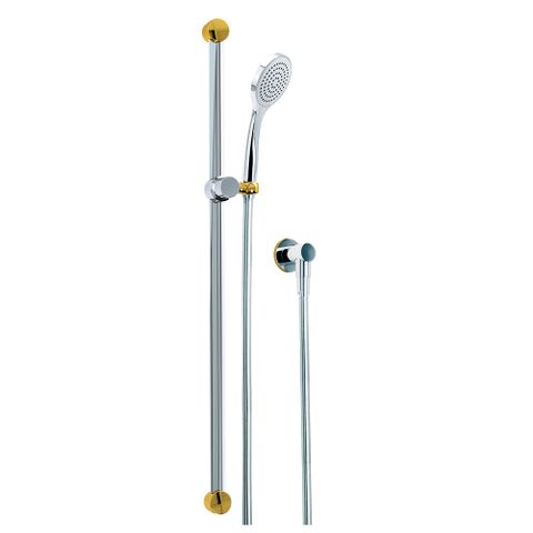 Streamjet Crystal Rail Shower - Chrome/Gold