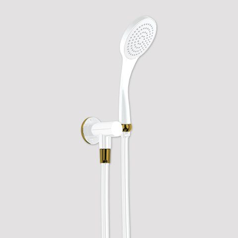 Streamjet Handheld Shower - White/Gold