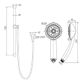 Breeze Crystal Rail Shower - Chrome