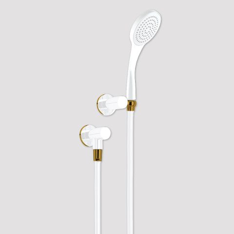 Streamjet Low Water Shower - White/Gold