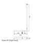 HS Shower Rail PS 400x1100mm - RH