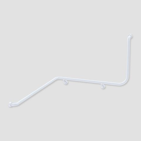 HS Corner Toilet Rail WT 1110x1030x600mm - LH