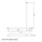 HS Shower Rail PS 1170x1100mm - RH