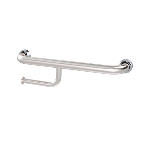 HS Straight Rail with Roll Holder SS 300mm - RH