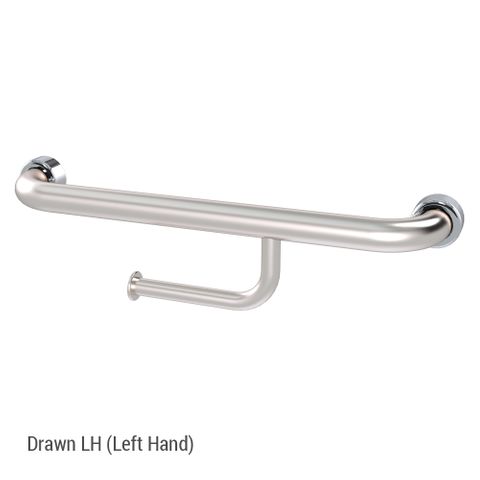 HS Straight Rail with Roll Holder SS 450mm - RH