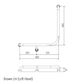 HS Toilet Rail KG 600x600mm - LH