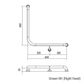 HS Toilet Rail SS 600x600mm - RH