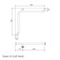 HS Corner Rail KG 700x700mm - LH