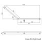 Linear Toilet Rail PS 870x700mm - RH