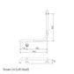 Linear Toilet Rail SS 450x450mm - LH