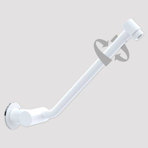 Clicklock Orbital Shower Arm White/Chrome - FF