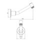 Upswept Fixed Shower Arm Chrome - 12L/min