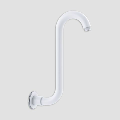 Swan Neck Rising Arm - White/Chrome