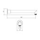 Horizontal Shower Arm Chrome - FF