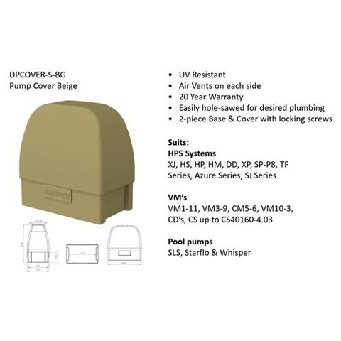 Pump Cover Beige 360 x 600 x 650