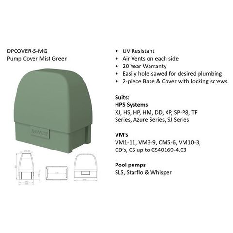 Pump Cover  Mist Green 360 x 600 x 650