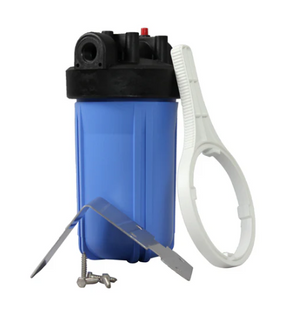 10 inch Jumbo Housing Blue 1 inch PORTS with Bracket/Spanner