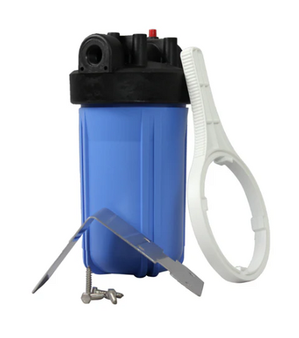 10 inch Jumbo Housing Blue 1 inch PORTS with Bracket/Spanner