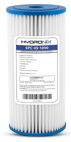 10 x 4-1/2" Pleated 50 Micron Nominal