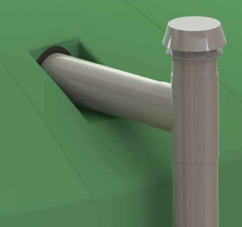 Overflow vent kit-100mm complete with seal vent and T