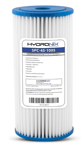 10 x 4-1/2" Pleated 5 Micron Nominal