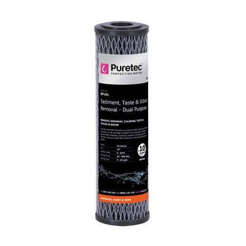 Puretec DP101 Dual Purpose Carbon Cartridge 10x2.5 10um